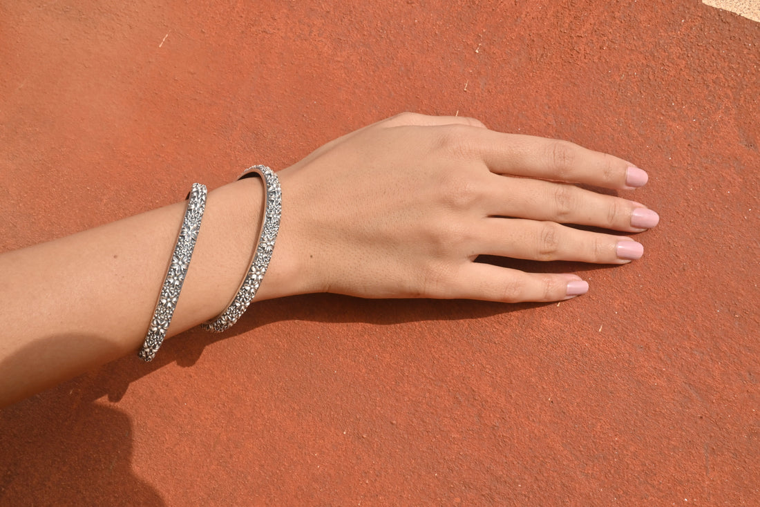 Silver Garden Bangle
