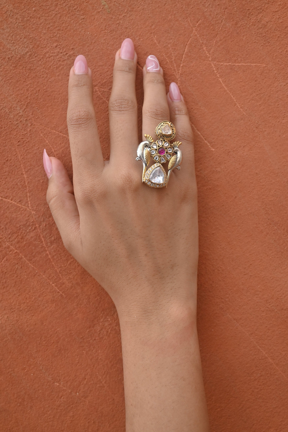 Silver Fusion Panchi Ring