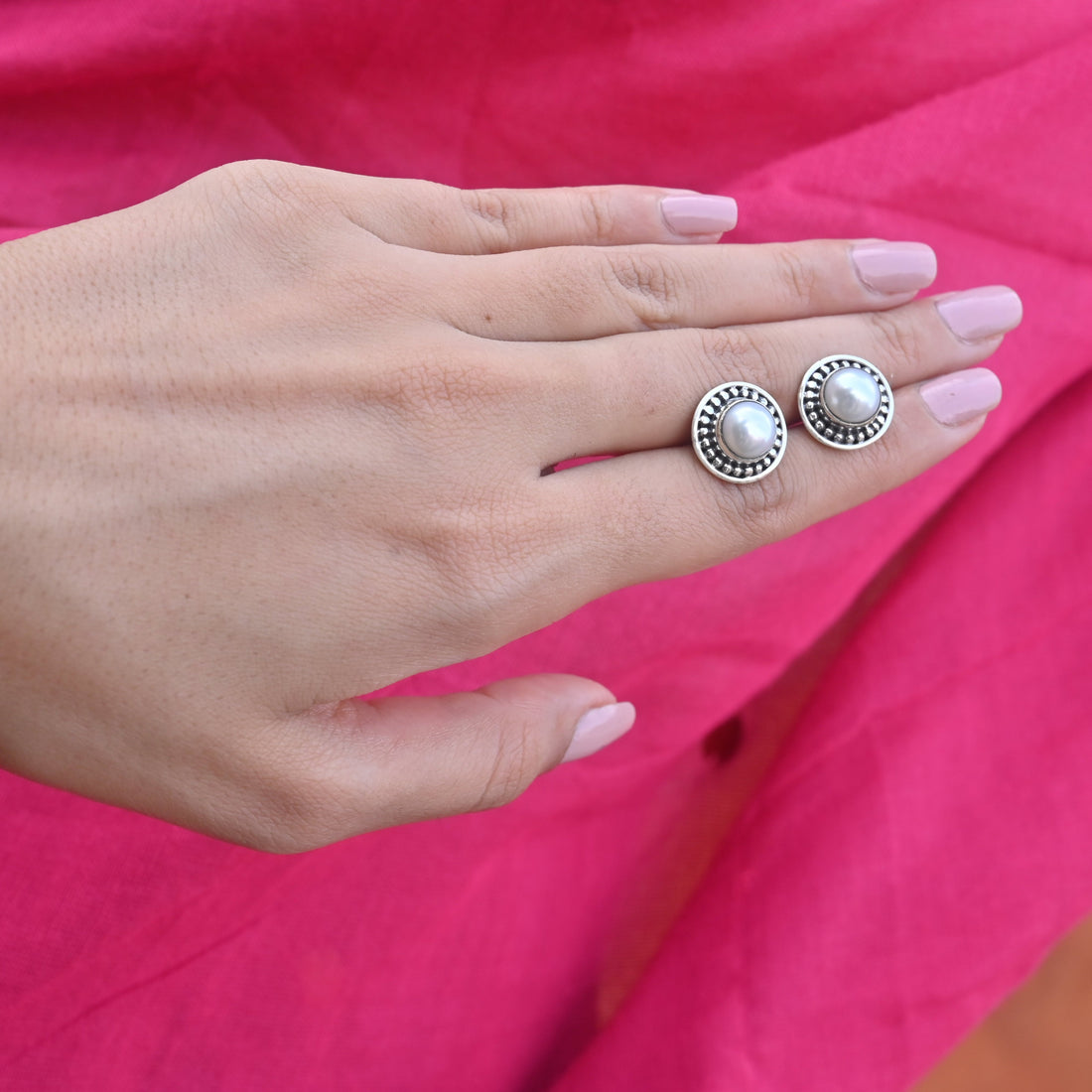 Silver Bindu Studs