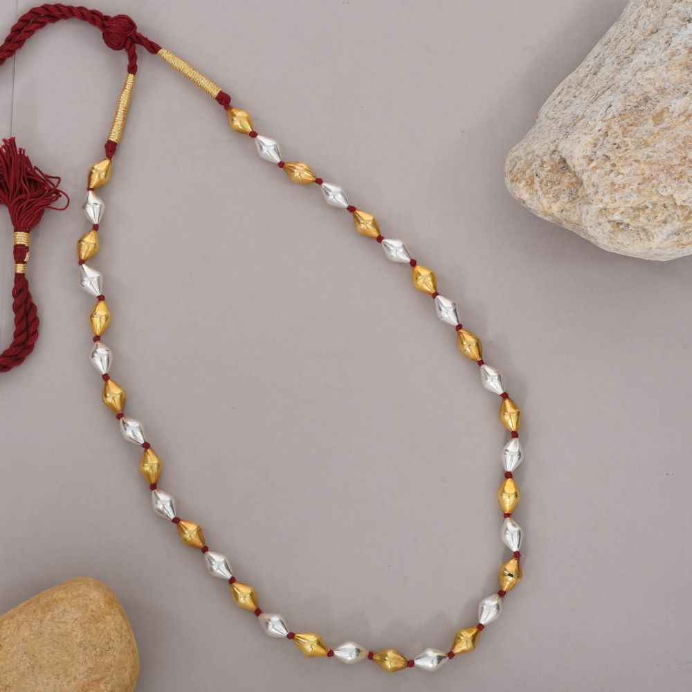 Dual Tone dholki necklace