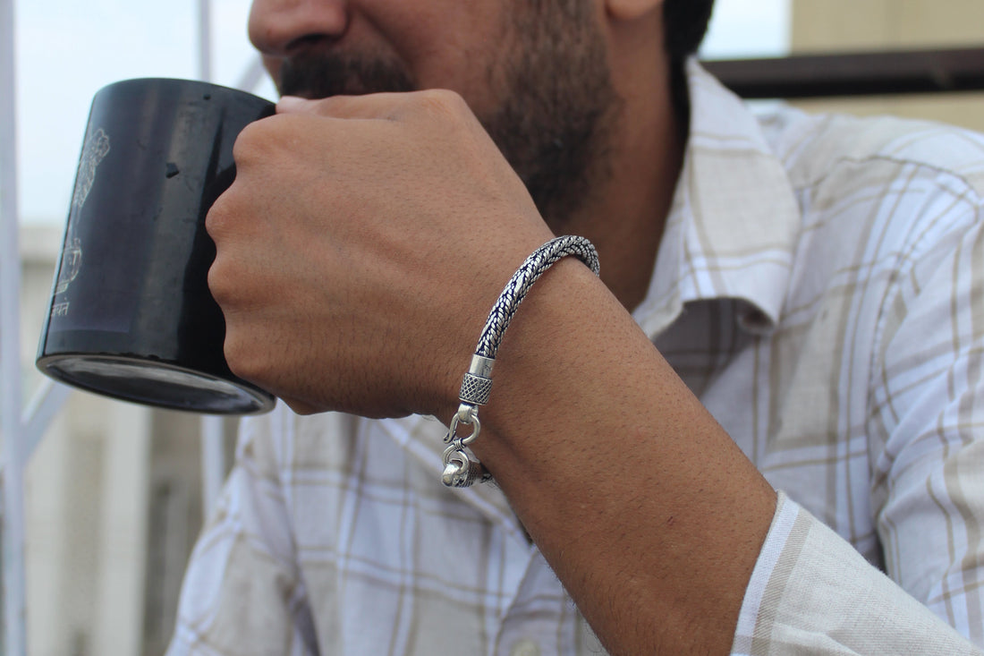 Silver Alpha Men's Bracelet