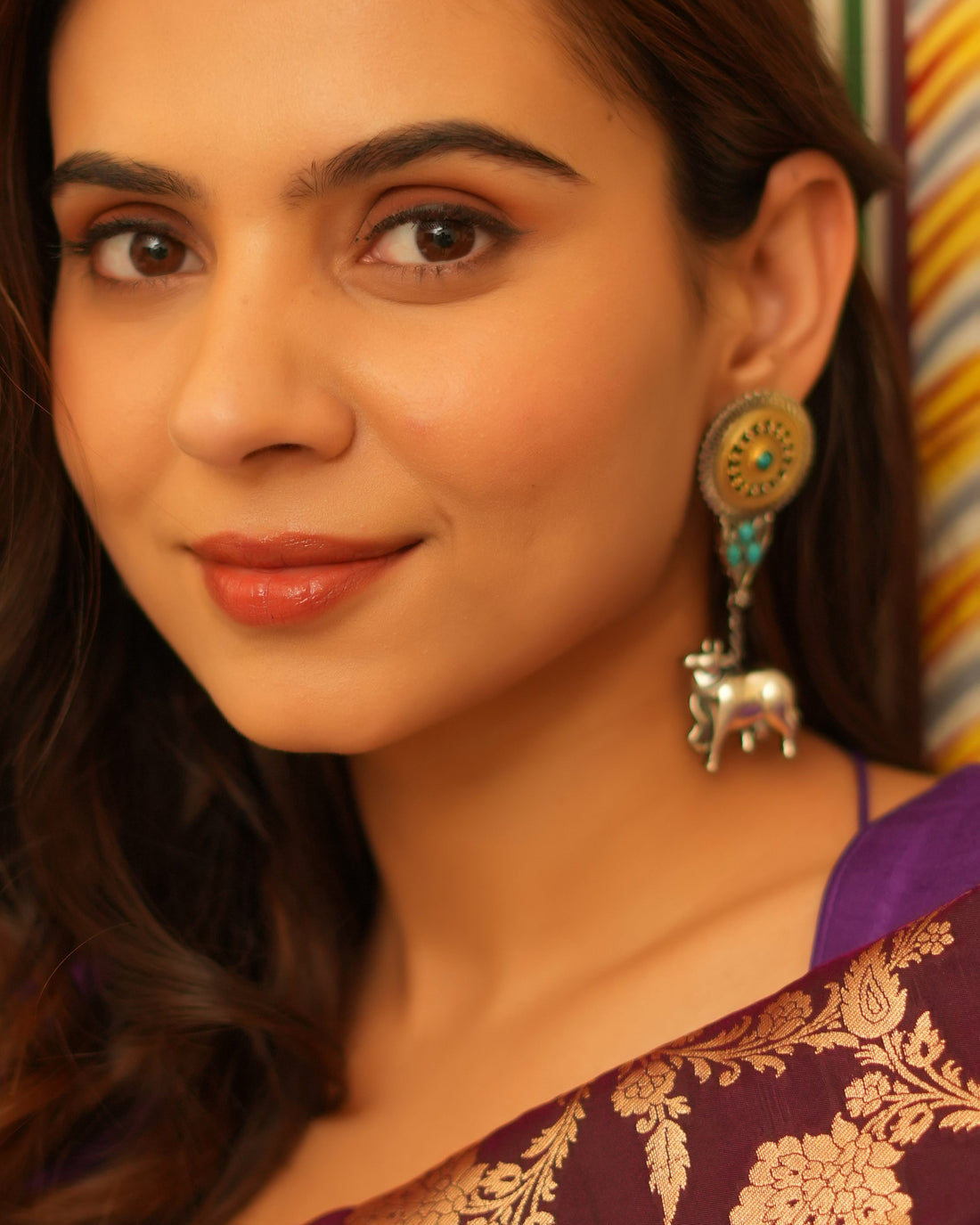 Divine Dual-Tone Silver Earrings