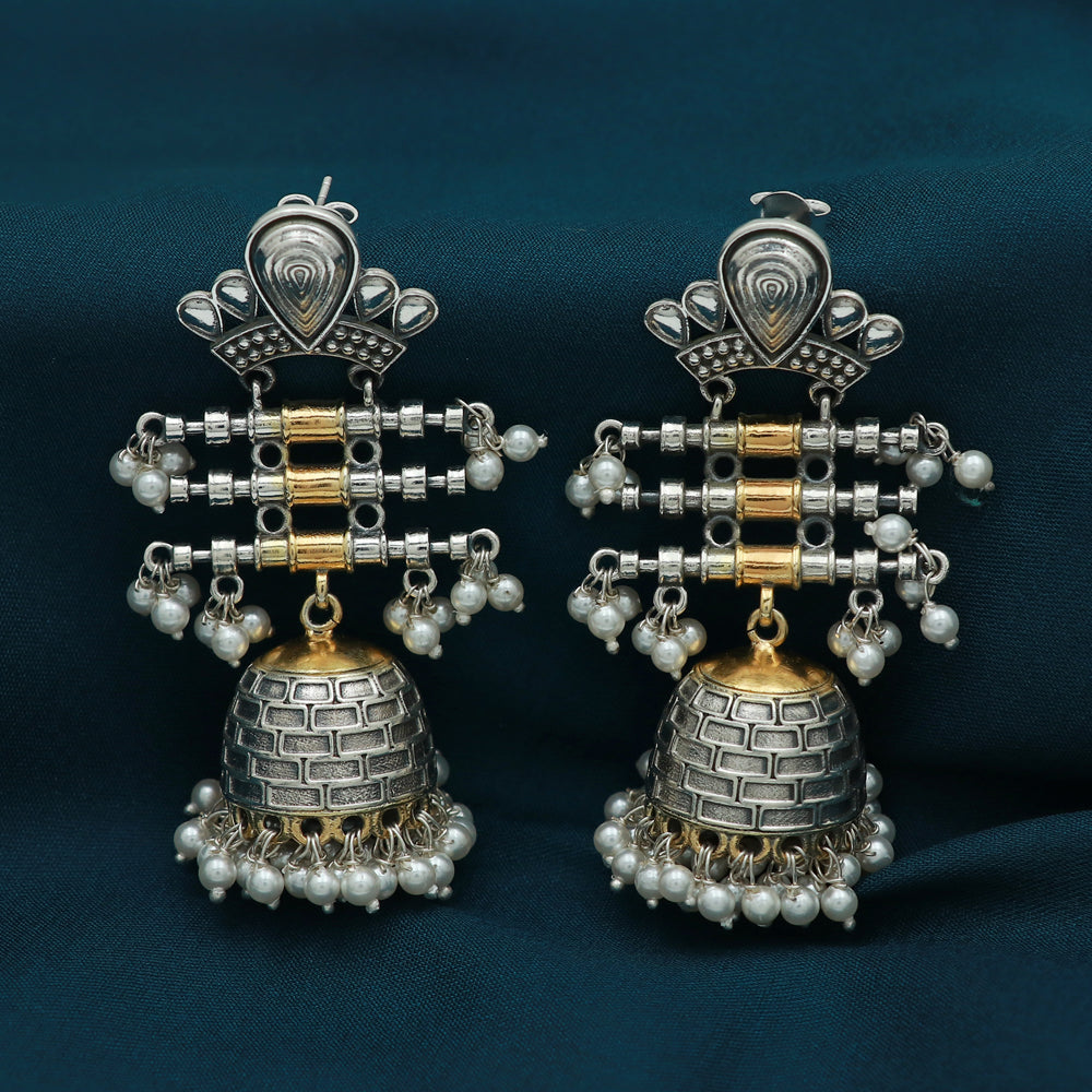 Silver Antique Jhumka