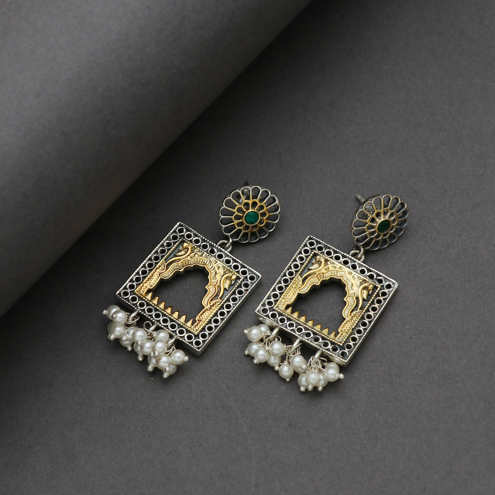 Silver Light Weight Square Earring