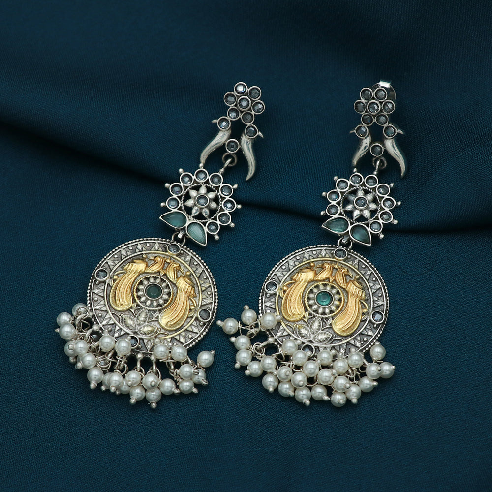 Silver Dual Tone  Earring