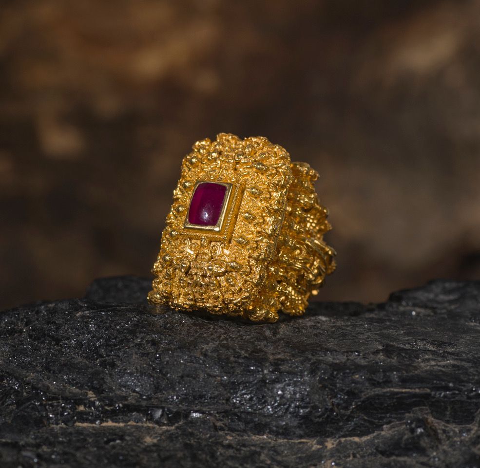 Dashavtar silver ring