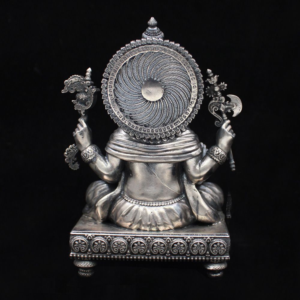 Silver lord ganesha murti