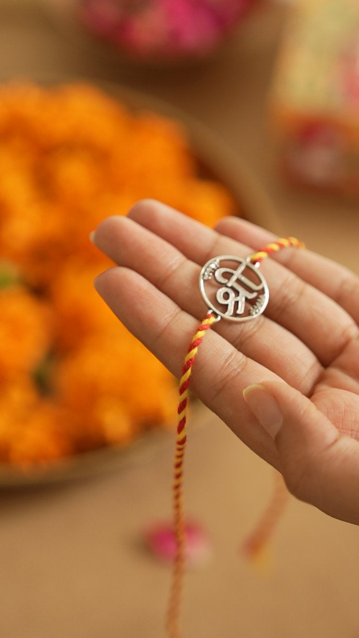 Silver Shree (श्री) Rakhi