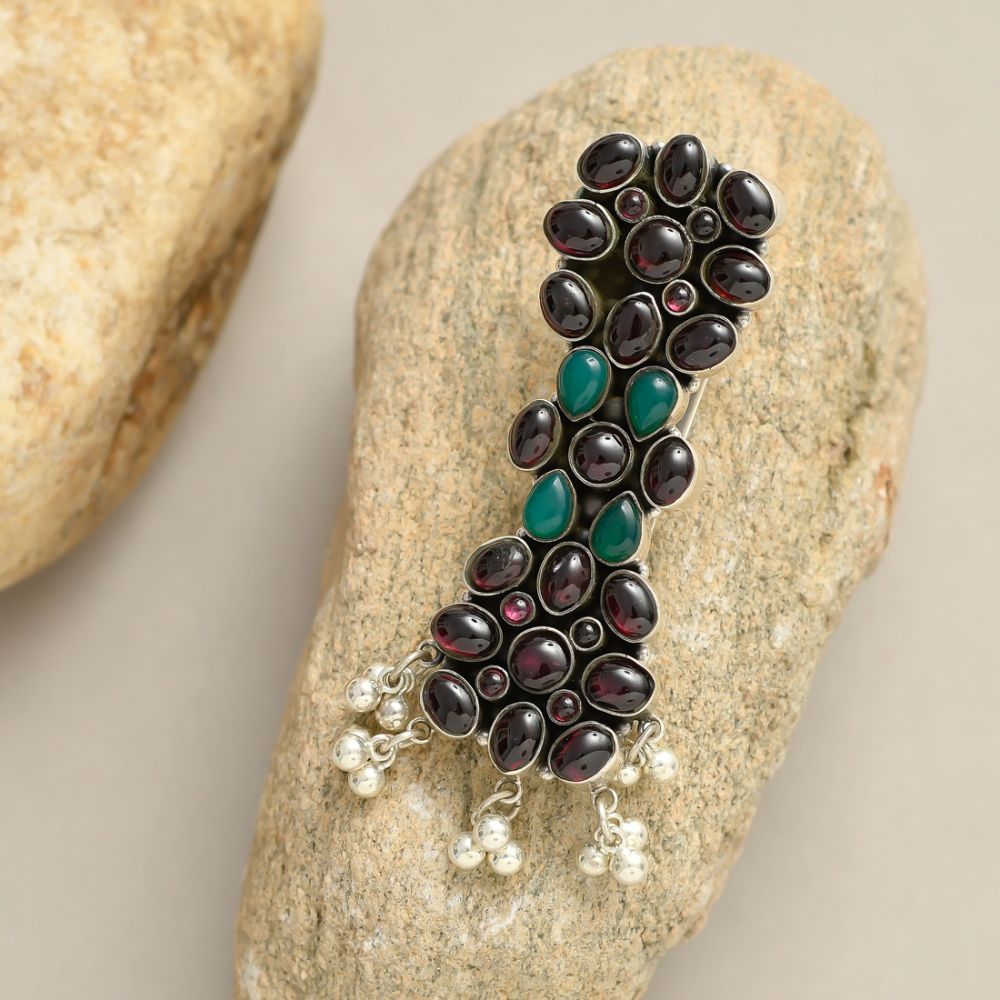 Silver stone keyring