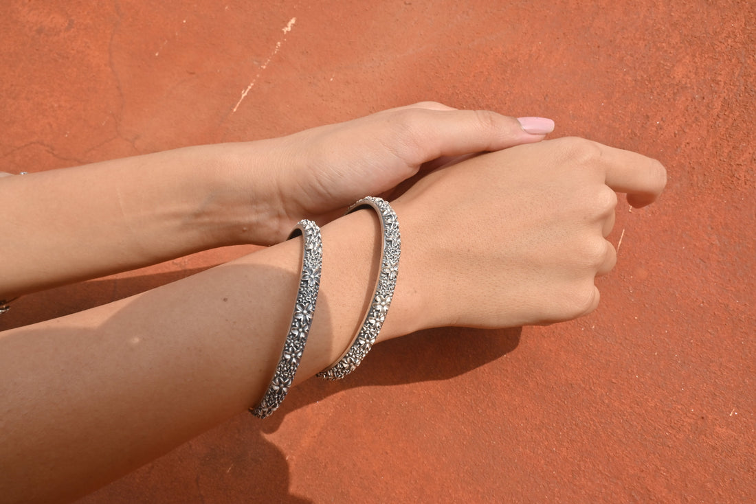 Silver Garden Bangle