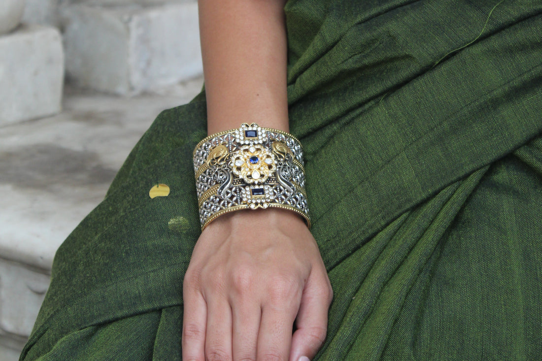 Dual Tone Peakcock Royale Bangle