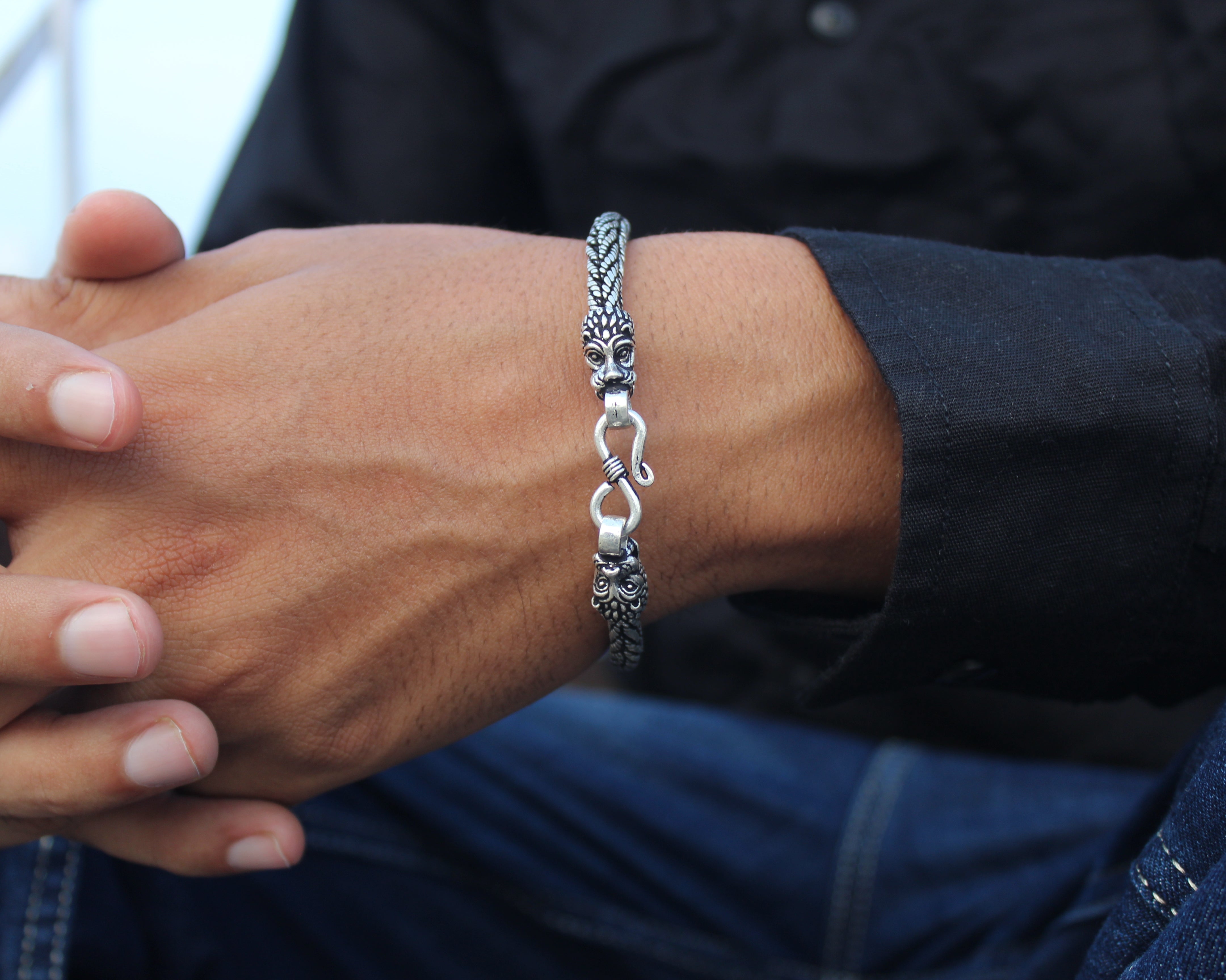 Silver Dragon Men's Bracelet