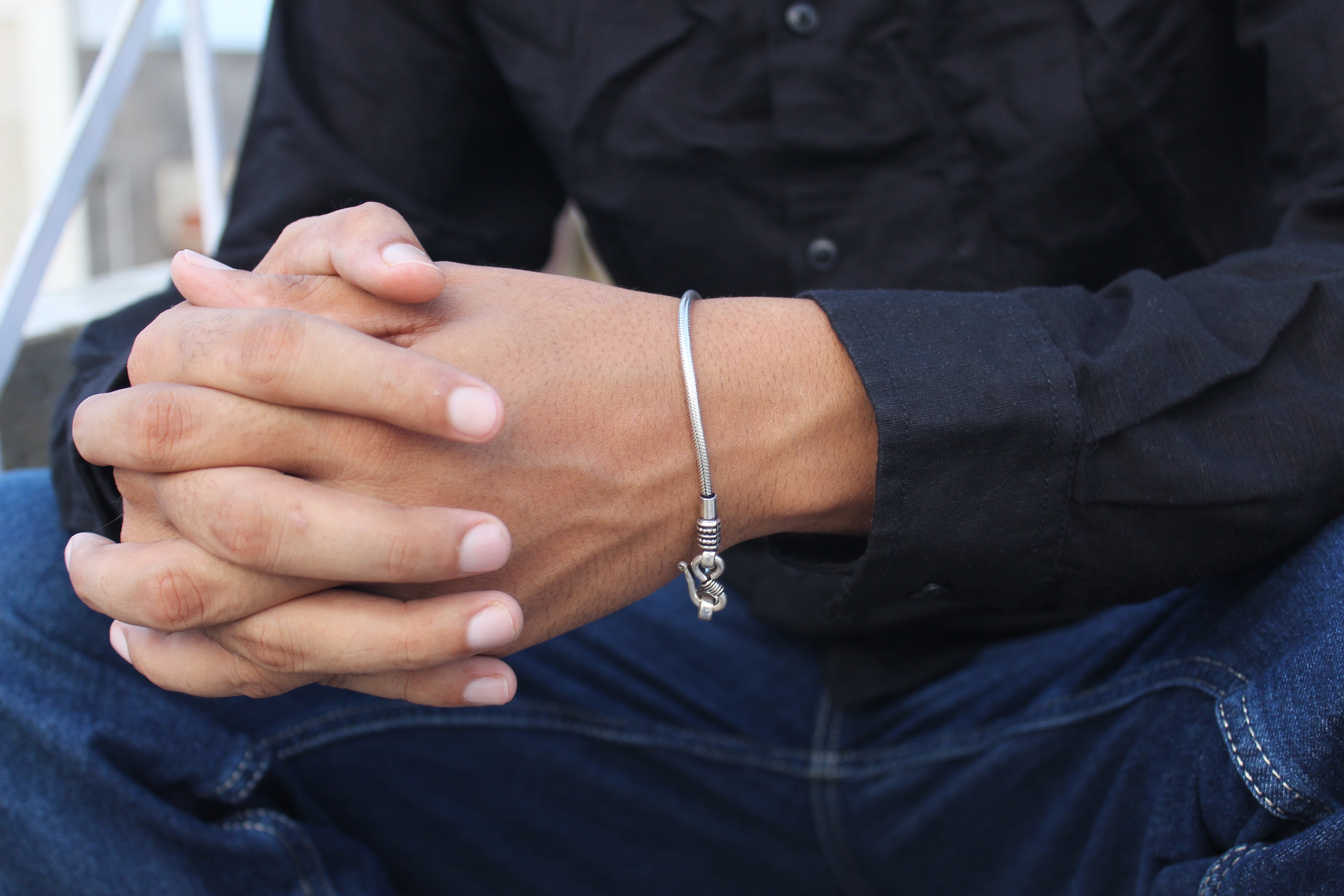 Silver Plain Men's Bracelet