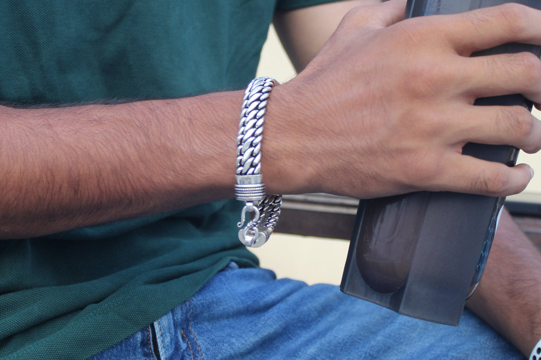 Silver Iron Men's Bracelet