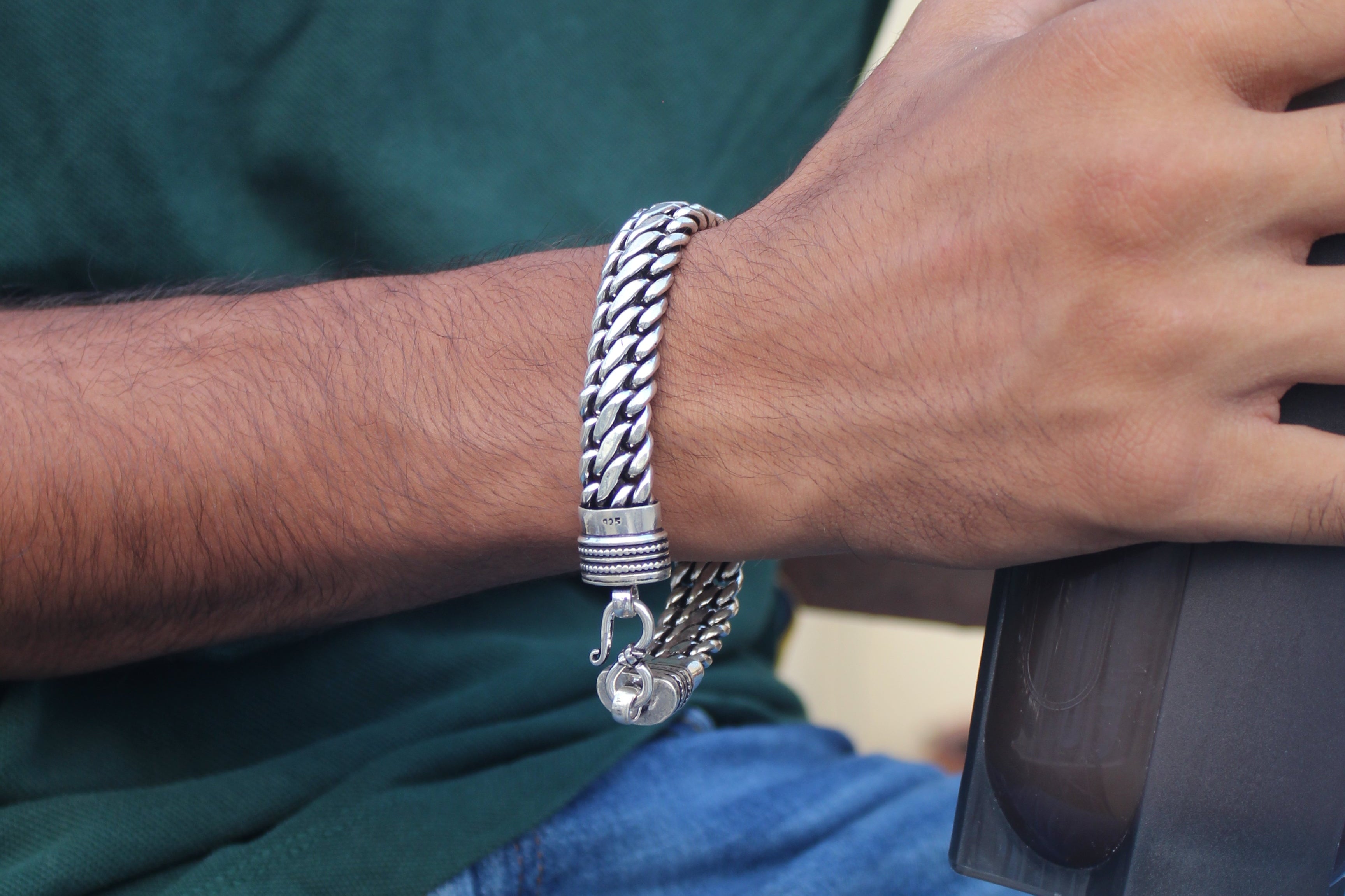 Silver Iron Men's Bracelet