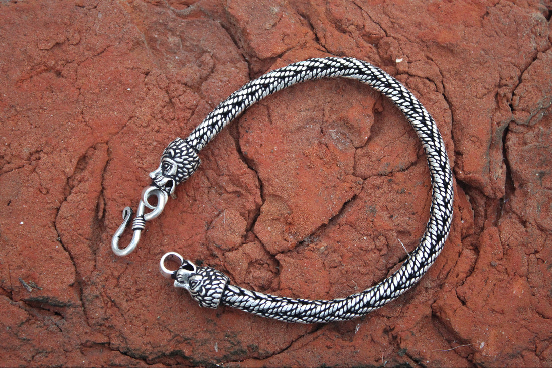 Silver Dragon Men's Bracelet