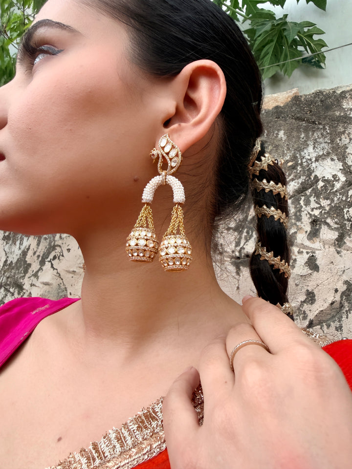 Silver mor matka earrings