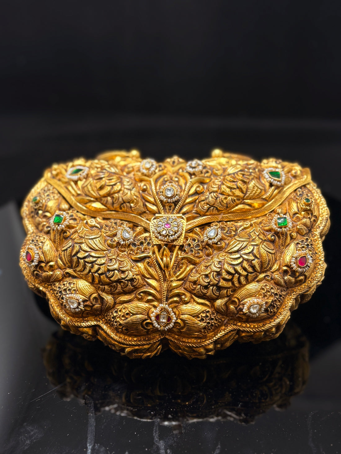 Nakshi Work Silver Gilt Clutch