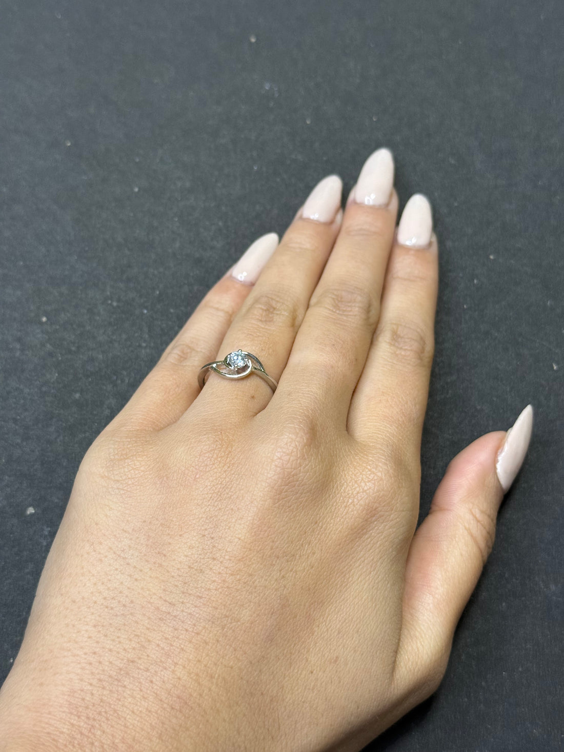 Around the world silver ring