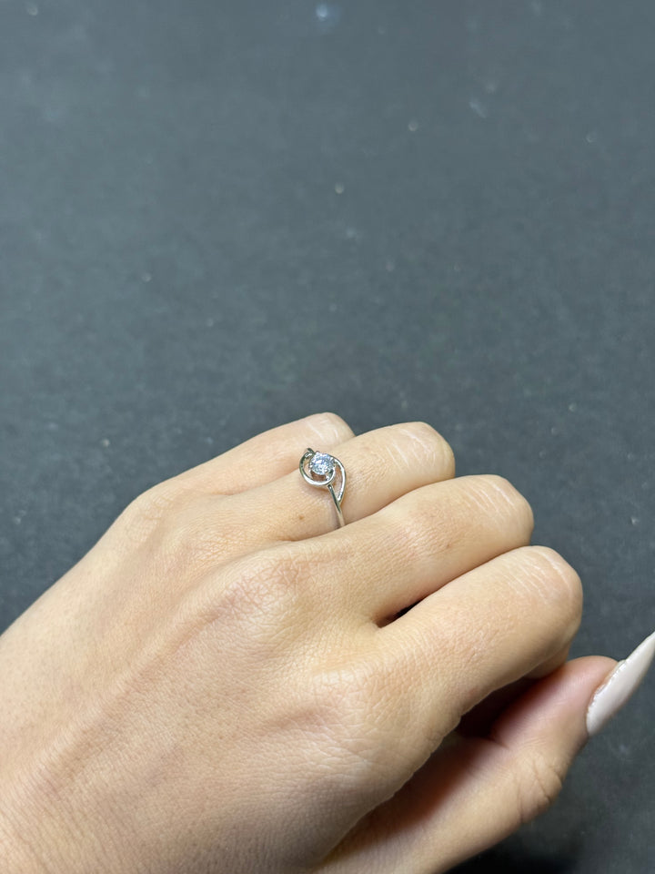 Around the world silver ring