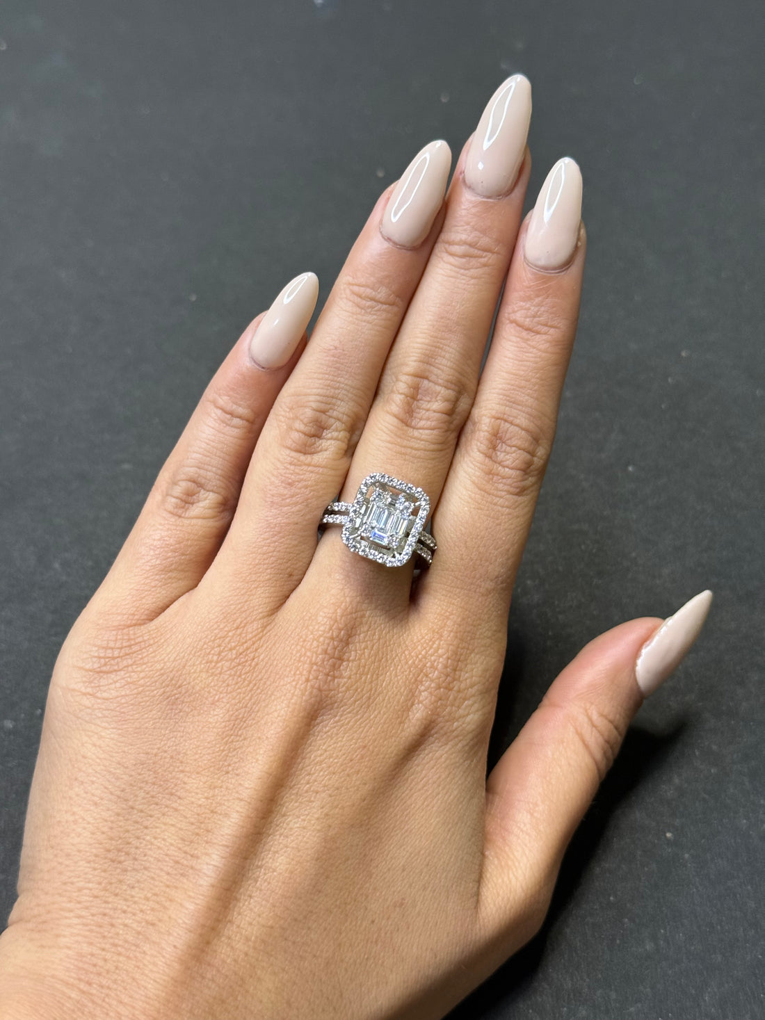 Pink Cushion-Cut Halo Silver Ring