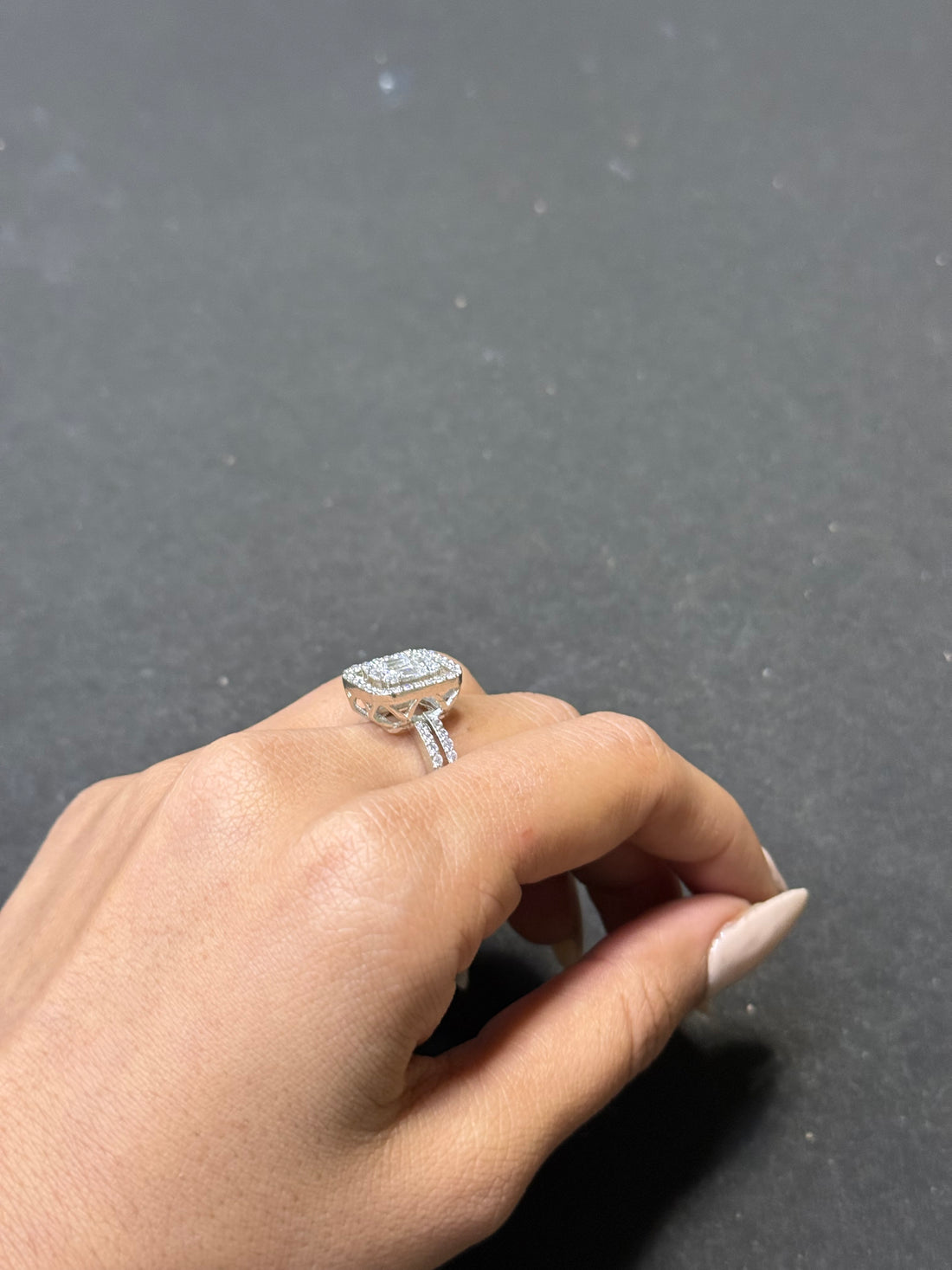 Pink Cushion-Cut Halo Silver Ring