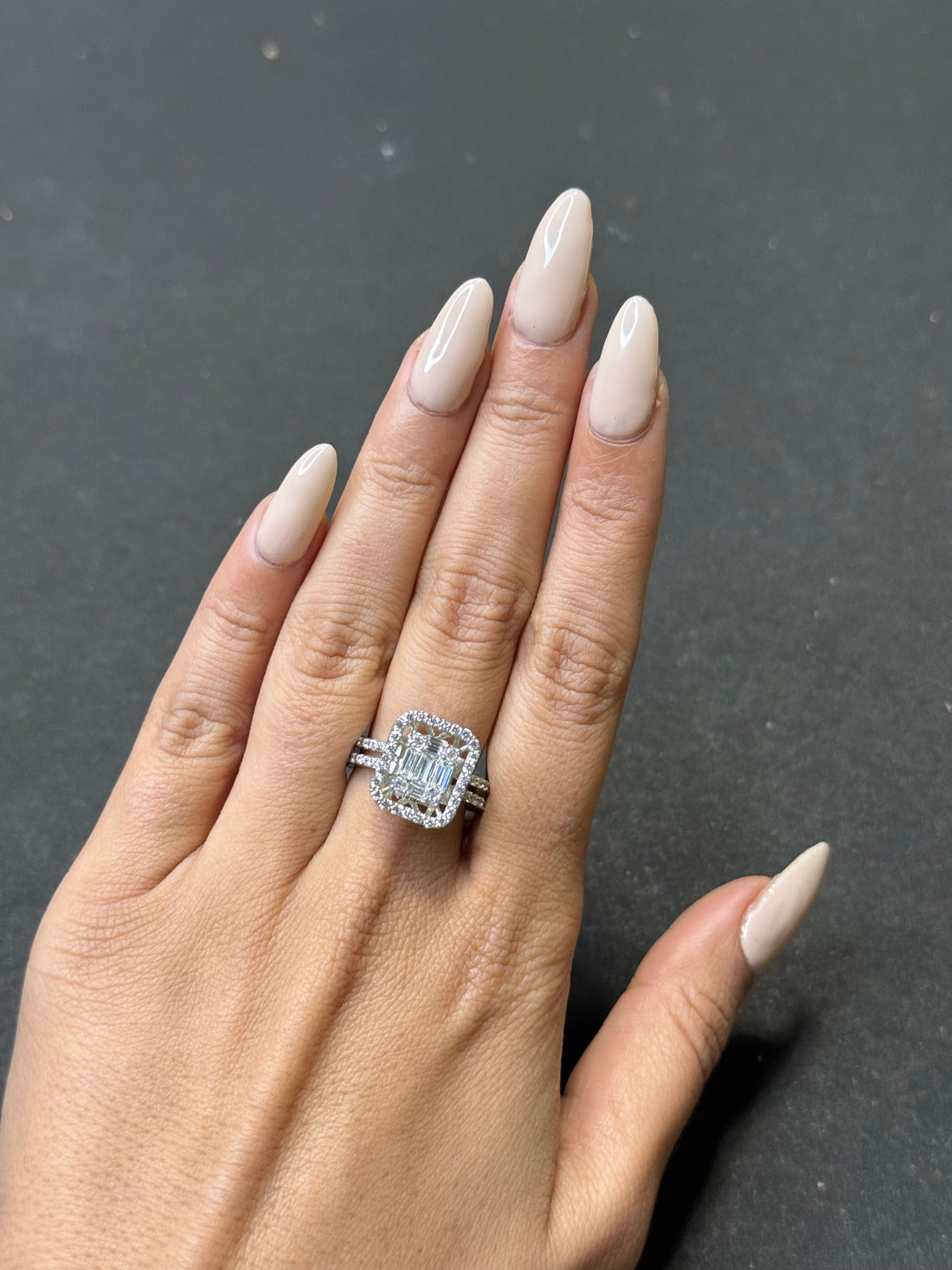 Pink Cushion-Cut Halo Silver Ring