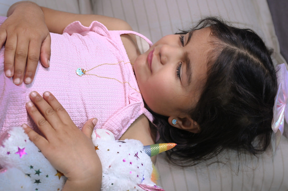 Kids Silver Bird shape earrings and Pendant