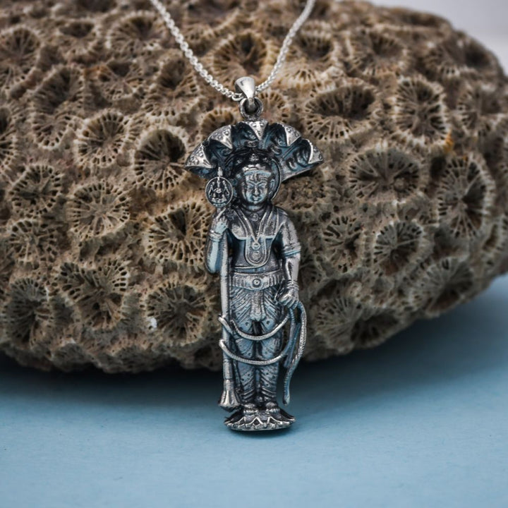Silver Narayan ji pendent