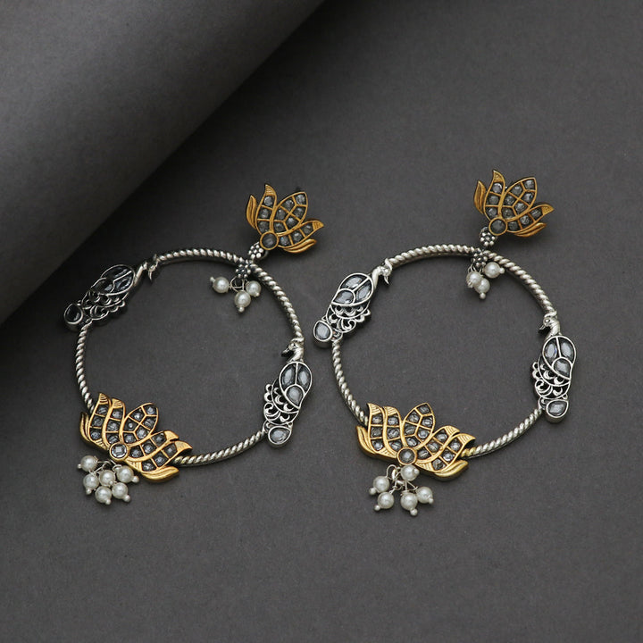 Silver Lotus Earring