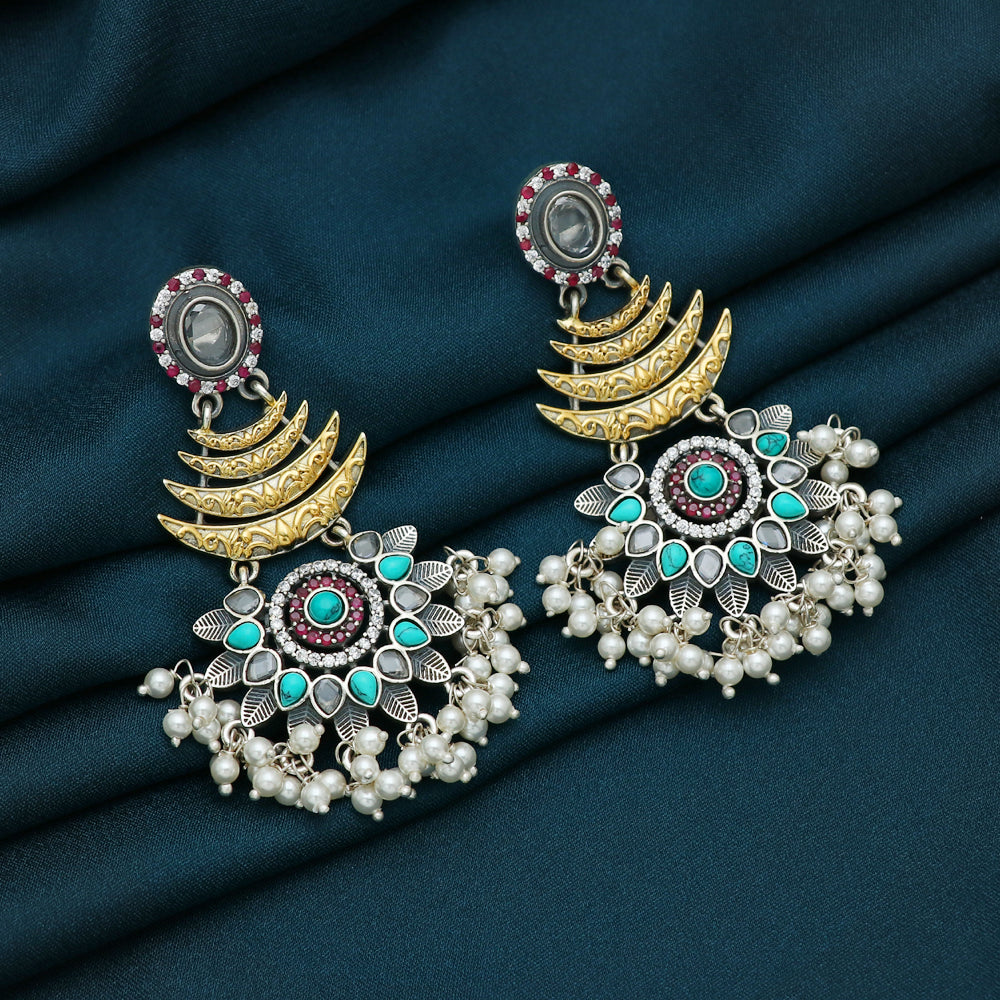Silver Multicolor earring