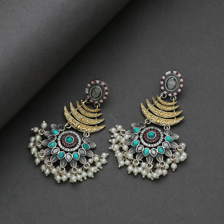 Silver Multicolor earring