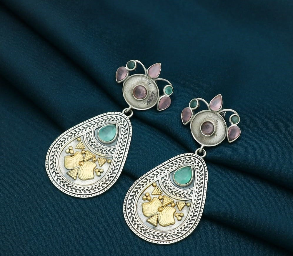 Silver Dual Tone earring