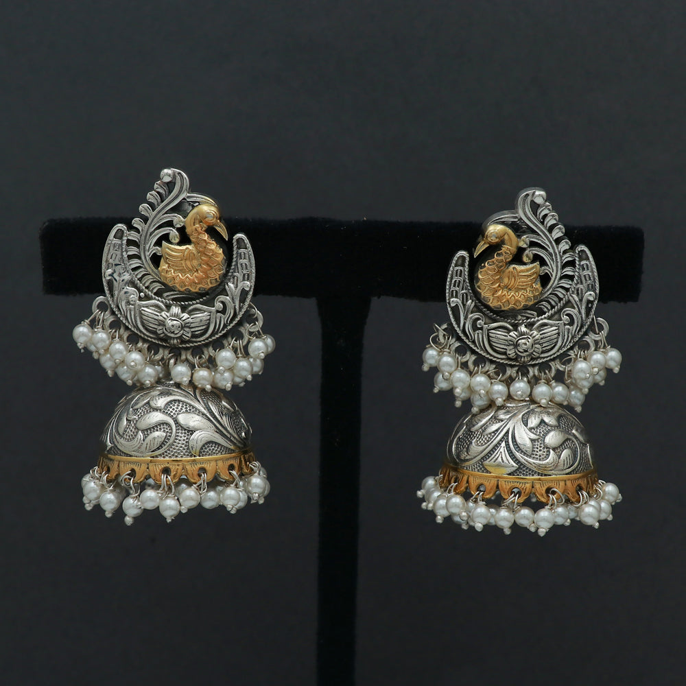 Silver Swan Jhumka
