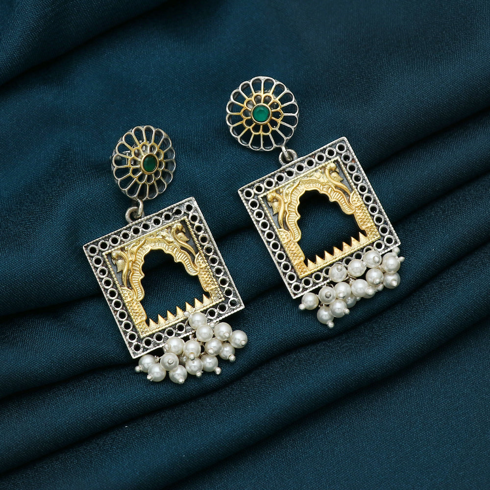 Silver Light Weight Square Earring
