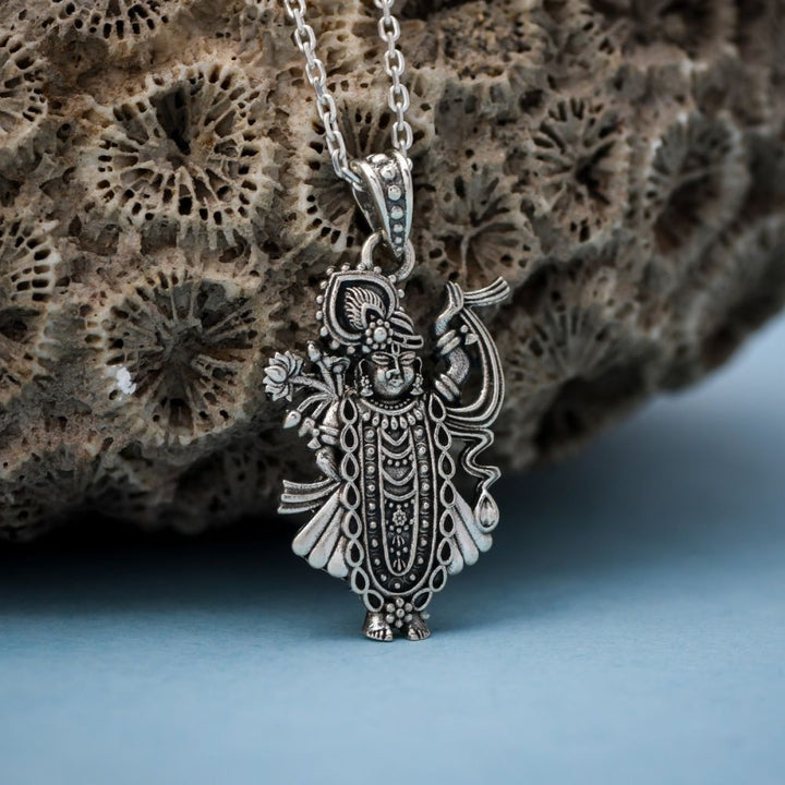Silver Shrinath ji Pendant