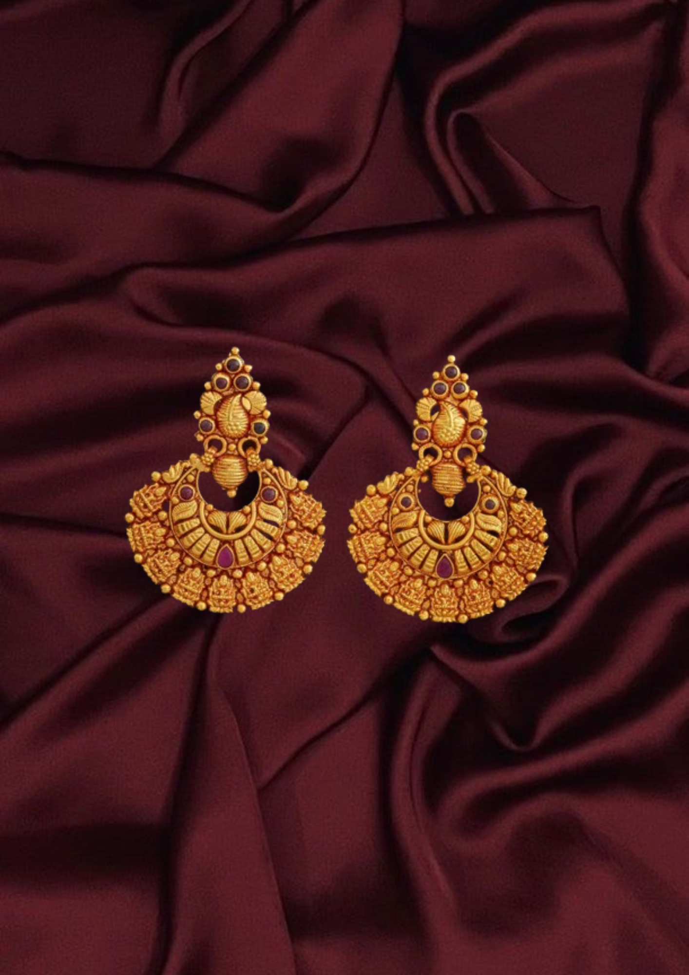 Exquisite Silver Temple Earrings with Gold Detailing