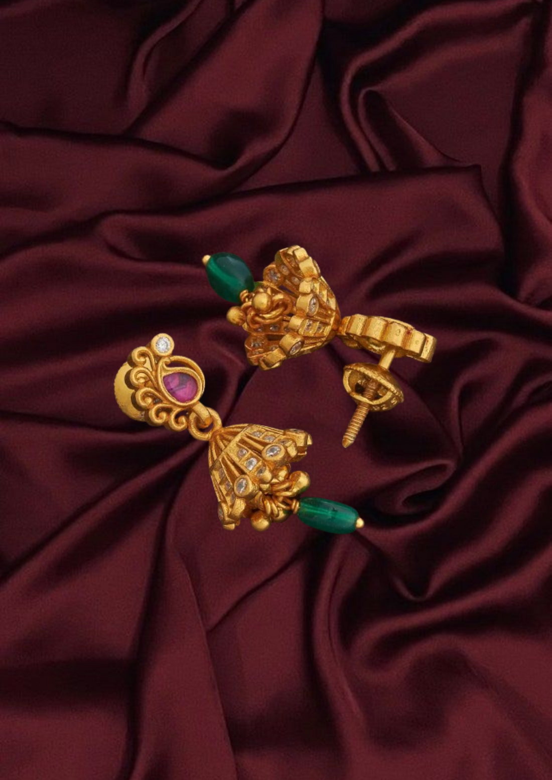 Silver Temple Necklace with  Lakshmi ji  Motifs