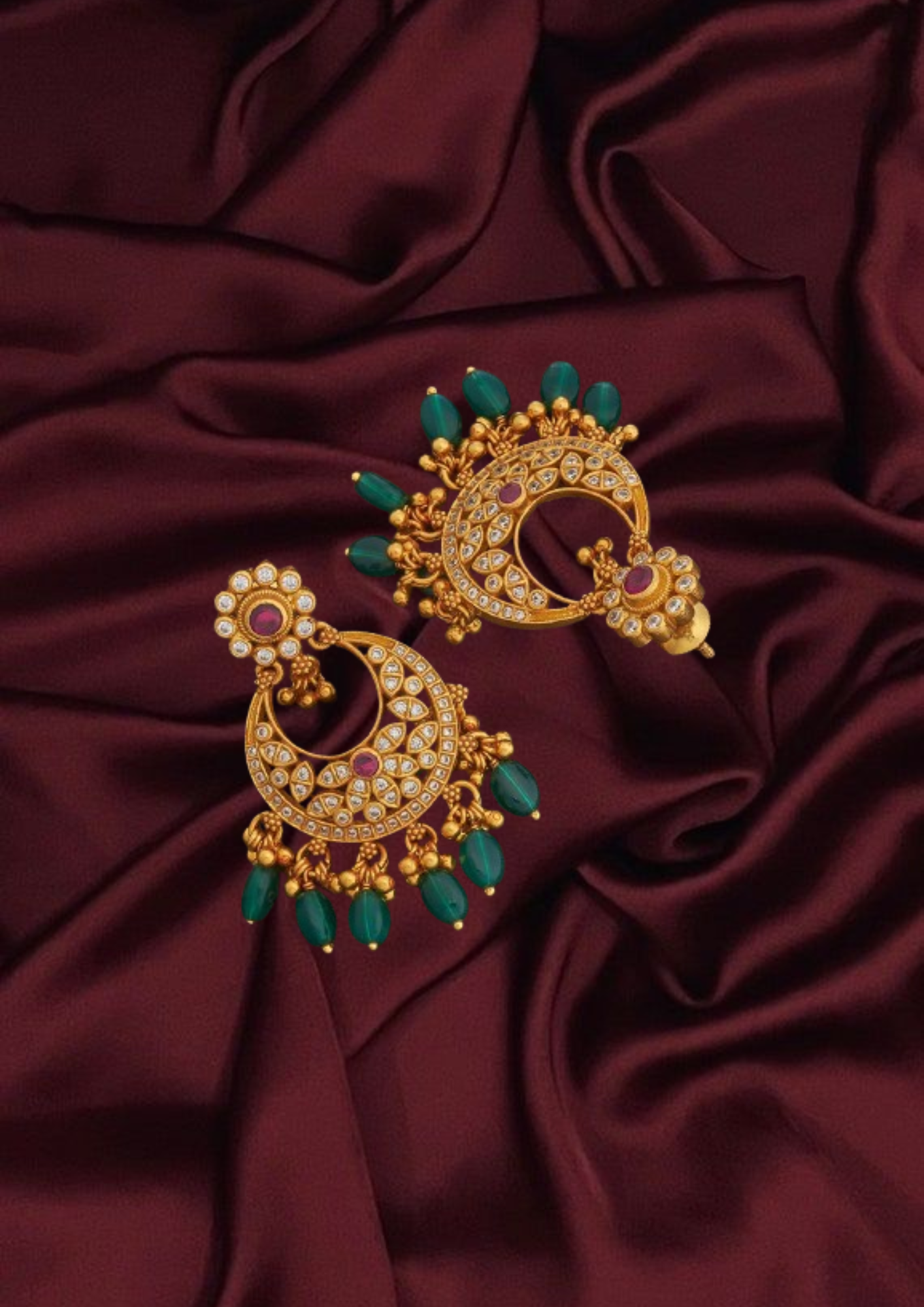 South indian Silver Temple Necklace with Earrings Lakshmi and Temple Motifs