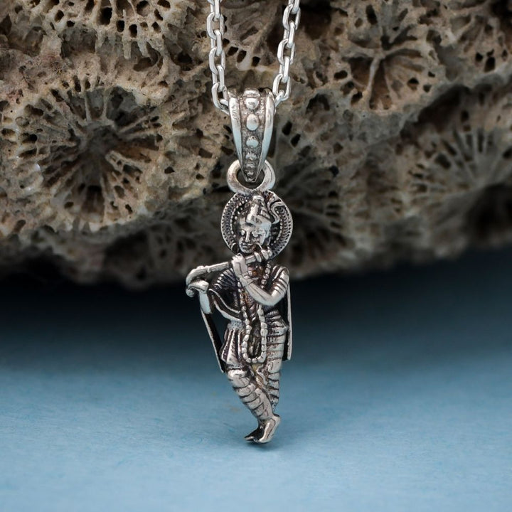 Silver lord Krishna Pendant