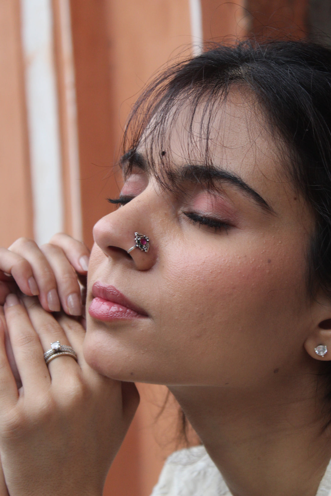 Silver Umbrella Nosepin