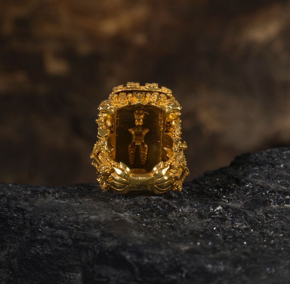 Dashavtar silver ring