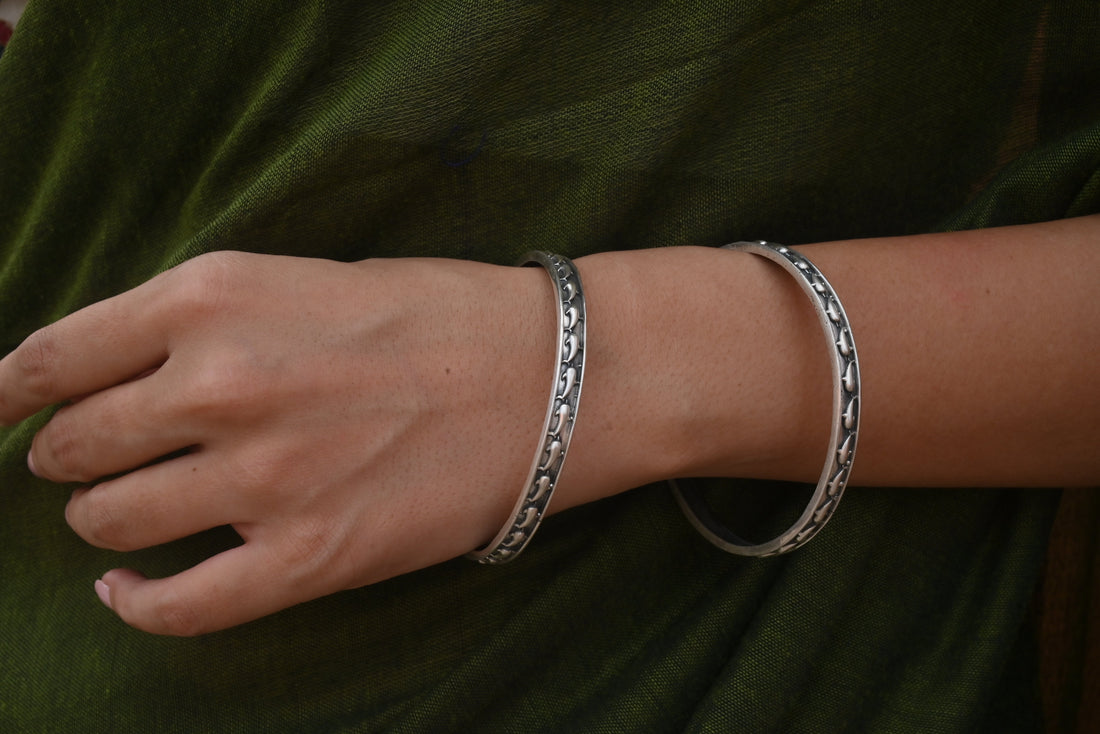 Silver Dolphin Bangle