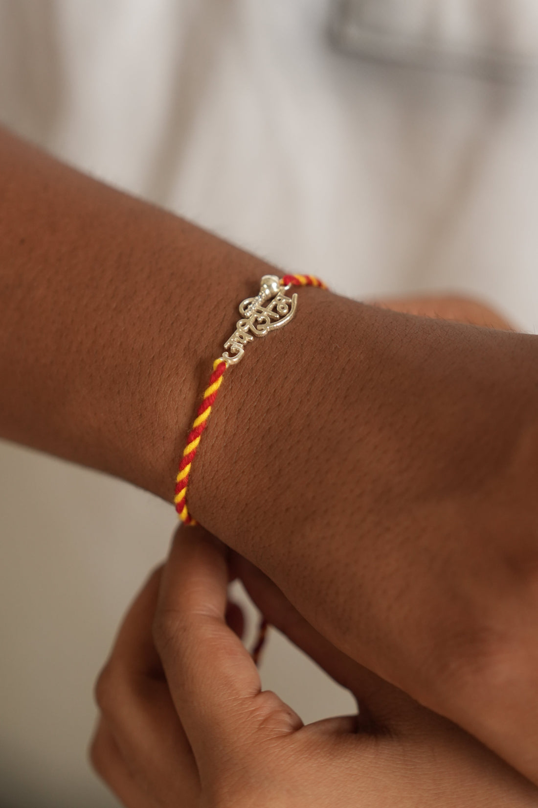 Silver Jai Shree Ram rakhi