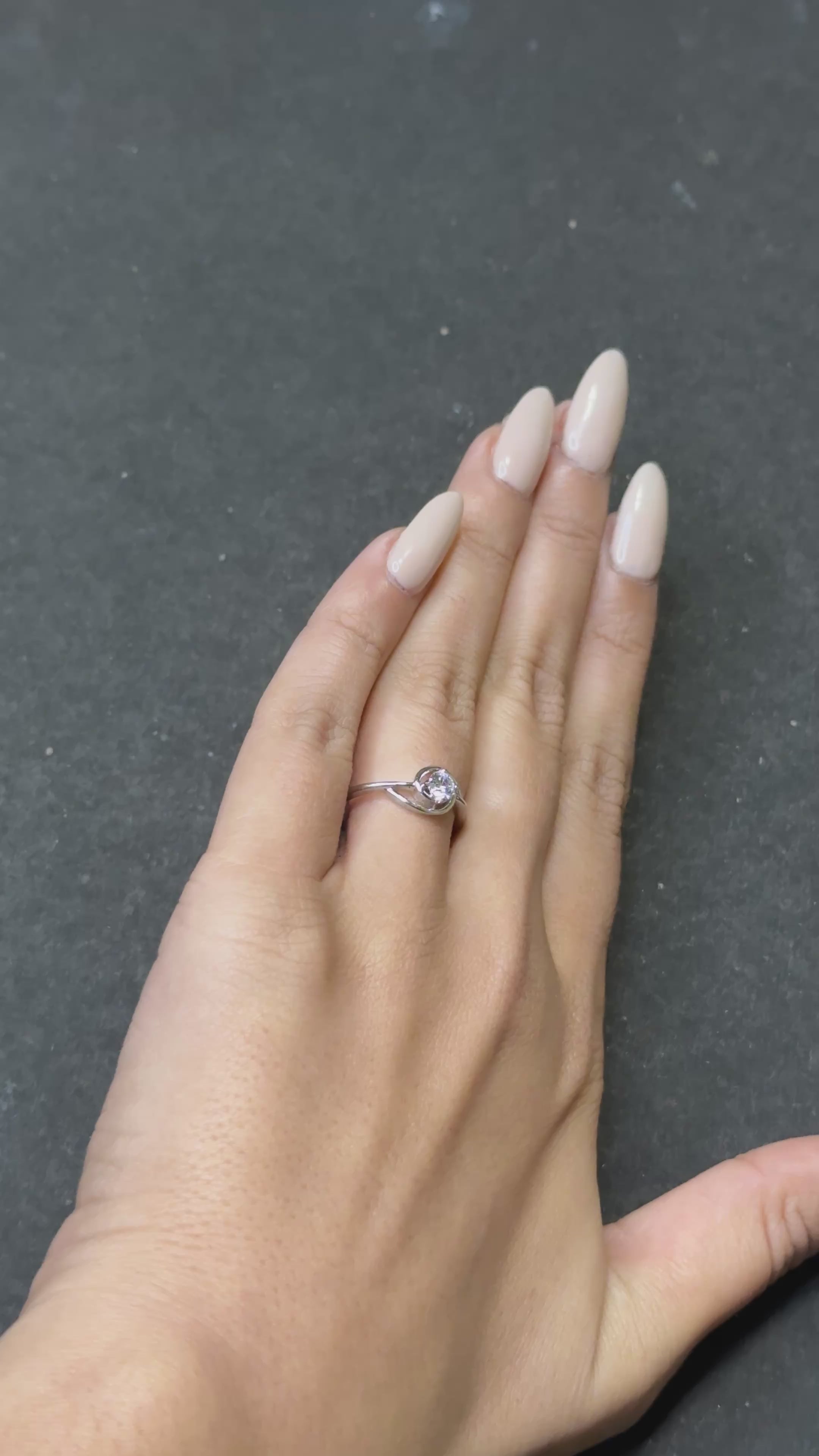 Around the world silver ring