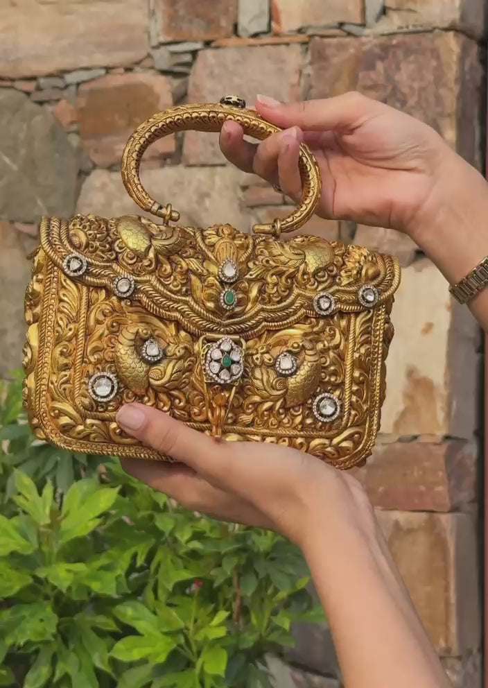 Golden Raj Mayura Silver Bag