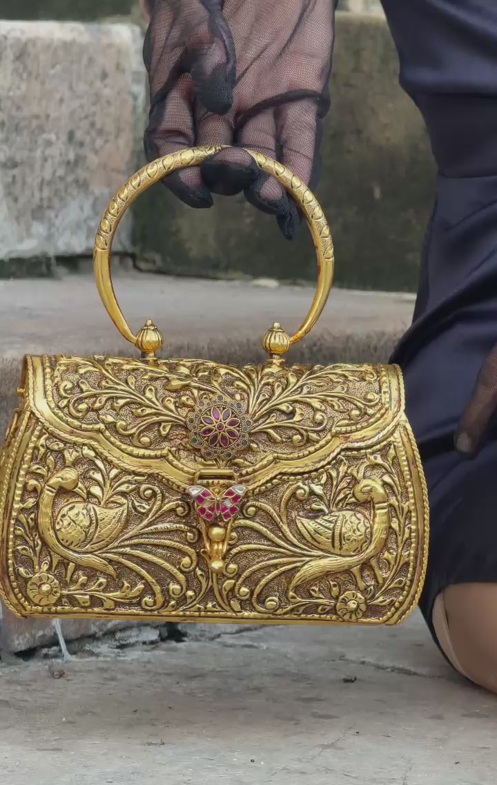 Golden Mayura Bag