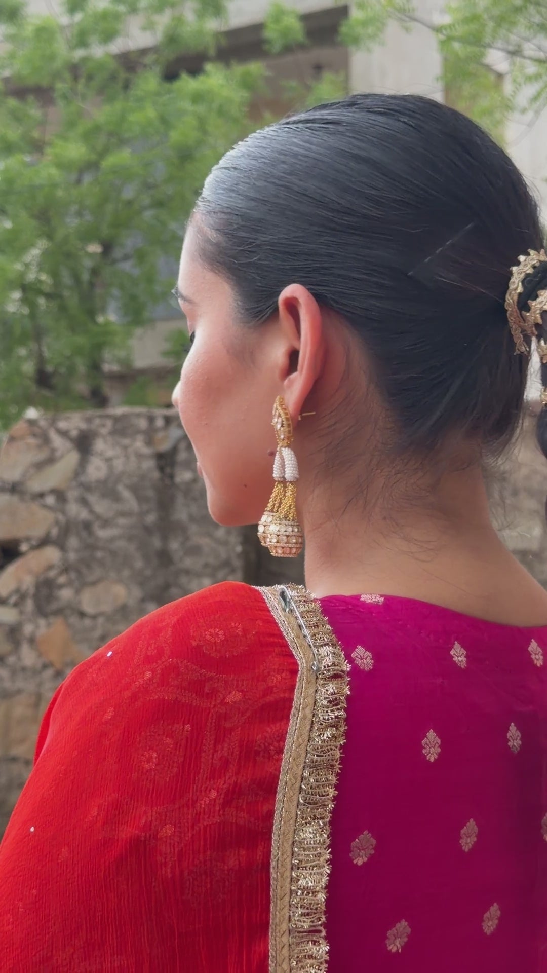 Silver mor matka earrings