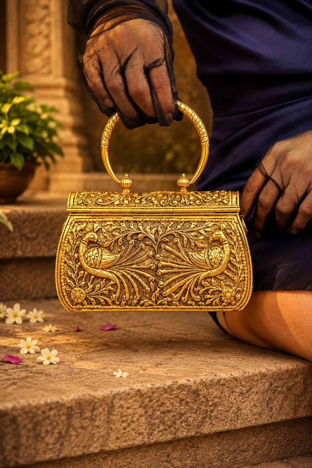 Golden Mayura Bag