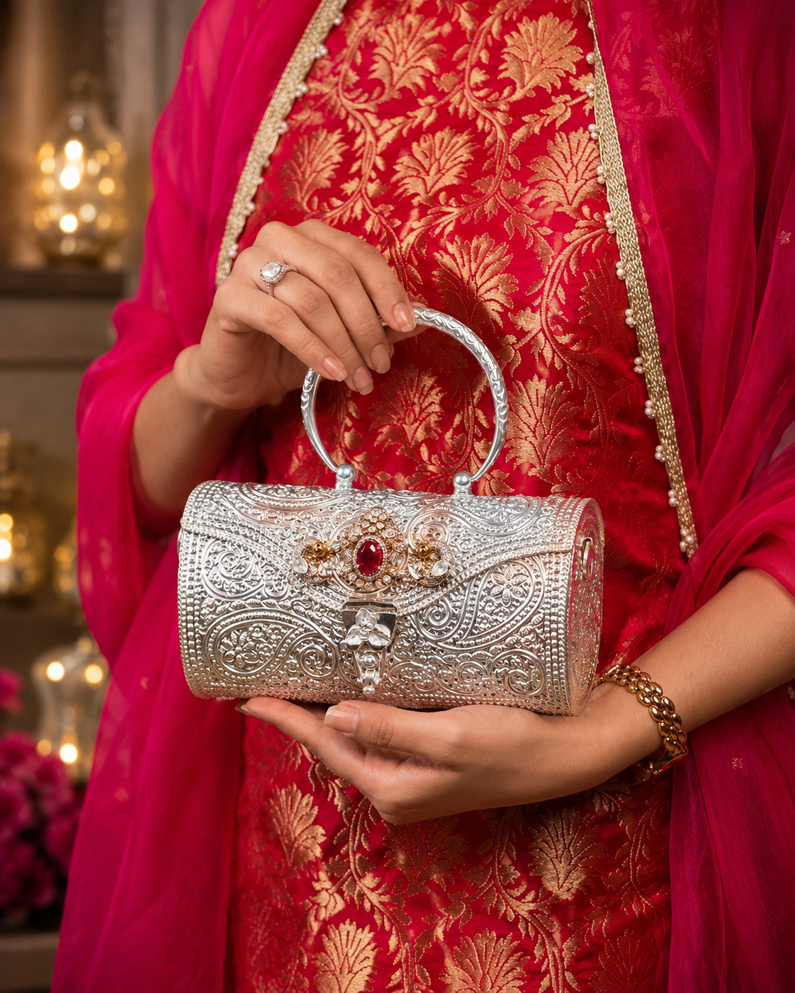 Noorani Silver Bag
